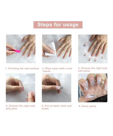 FURUBETA Medium Black Butterfly False Nails | Coffin Acrylic Press on Nails for Women and Girls - 24PCS - Buy Online on GoSupps.com