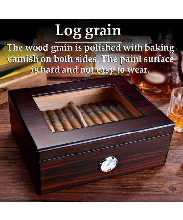 Cigar Boxs Humidors Delicate Cigar Humidor Fine Clear Glass Top with Hygrometer Cigar Desktop Box Cecigar Box Men's Cigars Case Portable - Buy Online on GoSupps.com