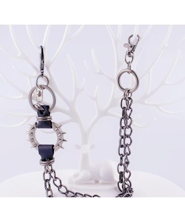 ARZASGO Unisex Heavy Duty Punk Chains for Pants - 2-Layer Hip Hop Trousers Jeans Chain with Lobster Clasps - Multi-layer Belt Chains for Wallet Keys - Buy Online on GoSupps.com