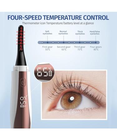 Eyelash Curler Long-Lasting Curl Heated Eyelash Curler Instant Heat-Up Eyelash Curler With Comb The effect Is Obvious Easy To Use Built-in Safety Features Safe For Lashes Portable And Compact(01 147g) 01 147g - Buy Online on GoSupps.com