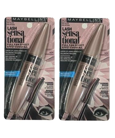 Pack of 2 Maybelline Lash Sensational Full Fan Effect Waterproof Mascara Very Black 257
