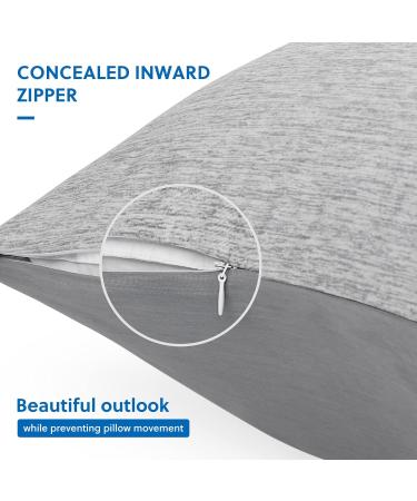 Homfine 2er Set Cooling Pillow Cover 80x80 cm - Soft Double-Sided ARC Chill Fiber for Night Sweats & Side Sleepers - Gray Cow Mat Design - Buy Online on GoSupps.com