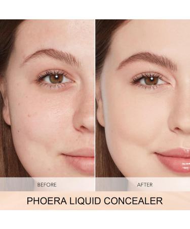 PHOERA Fond de teint PHOERA correcteur liquide dissimulation l g re couverture naturelle PHOERA maquillage de fond de teint pour femmes (101 Porcelain+101#LIGHT) - Buy Online on GoSupps.com