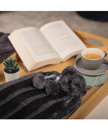 Yumaya 1.8L Hot Water Bottle with Soft Cover - Premium Natural Rubber | Comfort & Warmth for All | Ideal Birthday Gift - Gray - Buy Online on GoSupps.com