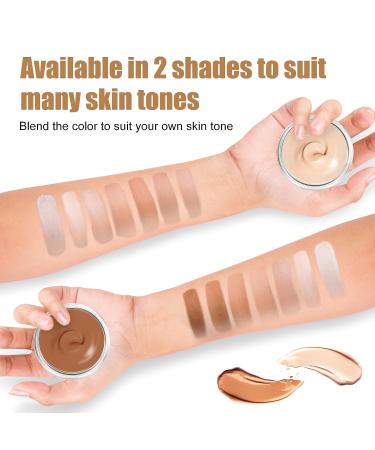 CENNYO Tattoo Cover Up Set | Waterproof Invisible Skin Concealer for Scars, Dark Spots, Vitiligo | Long Lasting, 2 Colors, 0.07kg - Buy Online on GoSupps.com