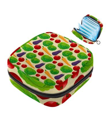 Menstrual Bag with Zipper for Women Girls (Fruit and Vagetable)