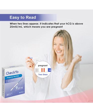 Buy 25 Pack CheckYo Pregnancy Test Strips | High Accuracy hCG Kits | Easy Home Detection | Fast Results | Individually Wrapped - Buy Online on GoSupps.com