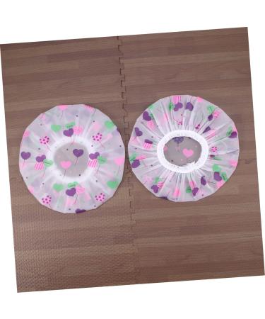 10pcs Healeved Plastic Shower Cap | Thicken & Water-Proof Bath Hat for Swimming | Miss Shower - Buy Online on GoSupps.com