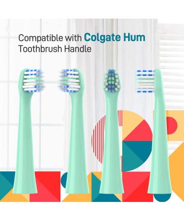 Toothbrush Replacement Heads for Colgate Hum - Compatible Smart Battery Electric Brush Heads (10 Count) - Green - Buy Online on GoSupps.com