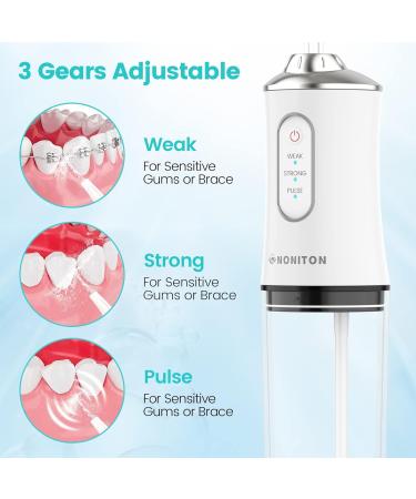 Water Flosser for Teeth - Cordless Dental Oral Irrigator with DIY Mode & 4 Jet Tips | IPX7 Waterproof Portable & Rechargeable - Perfect for Home & Travel | Yellow - Buy Online on GoSupps.com