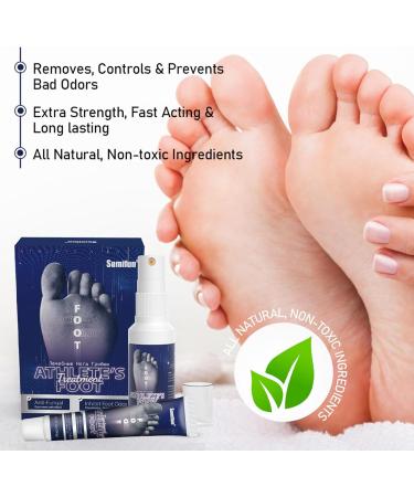 Feet Spray Foot Odor Cream | Natural Ingredients Athletes Foot Liquid Set Foot Care Products Non-Irritating Natural Ingredients For Women And Men Houssem - Buy Online on GoSupps.com