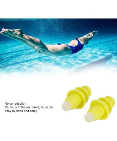 Swimming Earplug Sound Blocking Earplug Ear Plugs for Swimming for Swimming Showering Sleeping for Adults(Yellow+PP box) - Buy Online on GoSupps.com