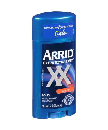 Arrid XX Extra Extra Dry Solid Antiperspirant Deodorant 2.6 Oz (Pack of 6) - Regular Strength - Buy Online on GoSupps.com