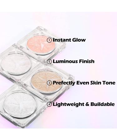 Erinde Pearl White Shimmer Glitter Highlighter - Silver Face Illuminator | G01 Moonlight White - Buy Online on GoSupps.com