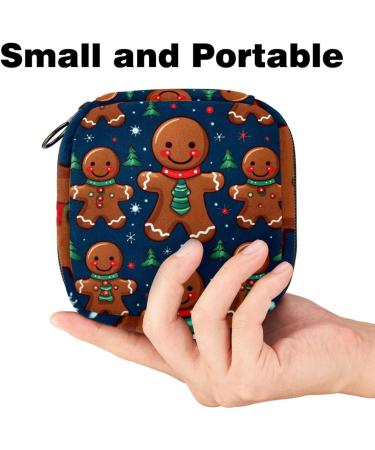 Muoooum Ladies Tie Storage Bag - Merry Christmas Pattern Menstrual Cup & Pads Pocket - Portable Storage for Teen Girls - Buy Online on GoSupps.com