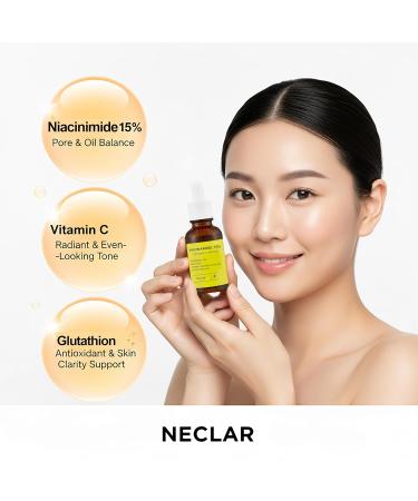 Niacinamide Serum for Face - 15% Niacinamide with Vitamin C Glutathione - Korean Dark Spot Serum for Uneven Tone Enlarged Pore Dullness Ance-Prone Sensitive Skin - Fragrance-Free Daily Use - Buy Online on GoSupps.com