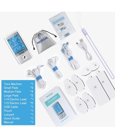NURSAL TENS Unit Muscle Stimulator Machine for Pain Relief - Electric Massager for Back, Neck, Muscle Pain - FSA/HSA Eligible - Buy Online on GoSupps.com