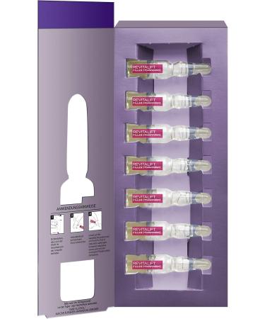 L'Or al Paris LOr al Paris Revitalift Filler hyaluronic acid ampoules highly dosed antiaging filler shots with pure hyaluronic acid for intensive moisture 1 week treatment 7 x 13 ml 1 week treatment 7 x 13 ml - Buy Online on GoSupps.com