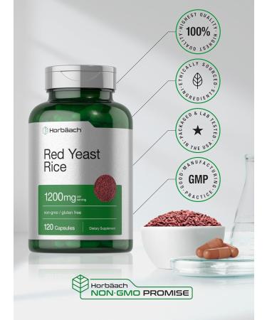 Horb ach Red Yeast Rice 1200 mg | 120 Capsules | Non-GMO Gluten Free Supplement - Buy Online on GoSupps.com