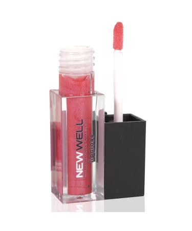 New Well Shiny LipGloss shiny - 24 hours stop - for full -looking lips - moisturizing - vegan - color: red - 02 red 02