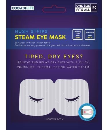 Coordilife (6 Pack) Disposable Steam Eye Mask - Warm Relaxing Self Heating Comfortable - Skincare Solution for Puffiness Sleeping Dry Eyes Dark Circles Travel - Spa Gift