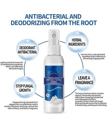 Shoe & Shock Antibacterial Deodorant Spray Foot Odor Eliminator Shoe Deodorizer Muti-Purpose Foot Odor Control Odor Eaters for Shoes Sneakers Boots Sandals (1 Pcs) - Buy Online on GoSupps.com