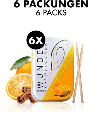 Wunder Toothpick Display (6-Pack) | Flavorful Plastic-Free Chewing Gum | Sugar-Free Cinnamon & Orange for Fresh Breath & Smoking Cessation - Buy Online on GoSupps.com