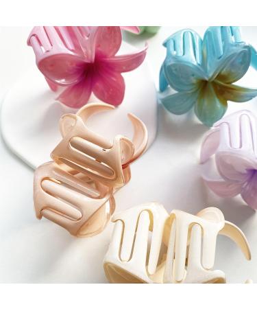 6 Pcs 1.6"Flower Claw Clips Non Slip Hair Claw Clips Flower Hair Clips for Thick Hair Large Cute Hair Claw Accessories for Women Girls Thick Thin Hair Strong Hold Hair Jaw Clips - Buy Online on GoSupps.com