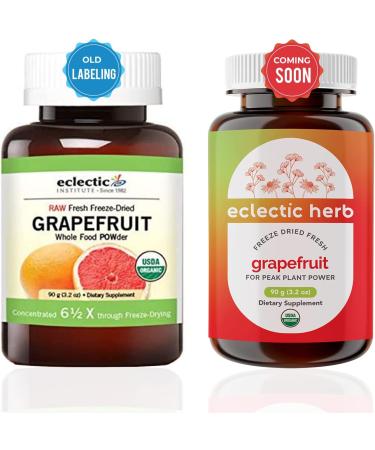 Eclectic Institute Raw Fresh Freeze-Dried Grapefruit Powder 3.2 oz - Whole Food Nutrition - Buy Online on GoSupps.com