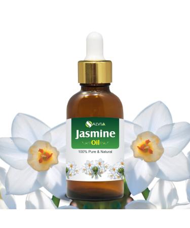 Jasmine (Jasminum Grandiflorum) Essential Oil Pure & Natural Undiluted Uncut Oil | Use for Aromatherapy Skin & Hair - Therapeutic Grade - (15ML)(.50 FL OZ)