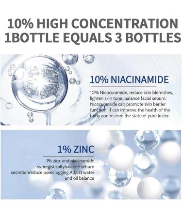10% Niacinamide Serum+ 1% Zinc Serum Face Moisturizer High-Strength Vitamin Niacinamide Serum Face Serum for Women Minimises Pore Niacinamide Brightening Toner Hydrating Serum for Tackles Blemishes - Buy Online on GoSupps.com