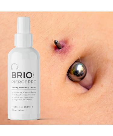 BrioCare Pierce Pro Gentle Saline Spray for Piercing & Body Mod Aftercare | Soothe Redness & Itch, Reduce Bumps | Hypochlorous HOCl Spray by BRIOTECH - Buy Online on GoSupps.com