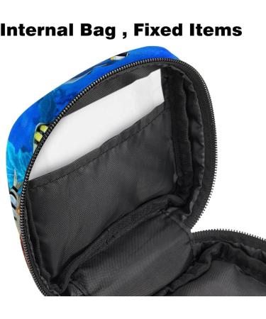 Stylish Underwater World Menstruation Pad Bag with Zipper - Women's Tampon & Napkin Bag - Eco-Friendly Collective Bag for Girls - Buy Online on GoSupps.com