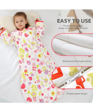 MIKAFEN Organic Cotton Baby Sleeping Bag 3.5Tog | Long Sleeves, 24-28in/3-6 Months - Buy Online on GoSupps.com