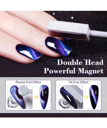 Shining She Cat Eye Gel Nail Polish 4 Colours Magnetic Gel Nail Polish with Magnet Soak-Off UV/LED Chameleon Holographic Cat Eye Gel Polish for Nail Art Salon DIY Home 8ML Cat Eyes - Buy Online on GoSupps.com