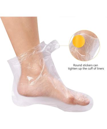 Noverlife 200PCS Large Clear Plastic Disposable Booties for Paraffin Wax Therapy - Foot Covers for Spa Treatment - Buy Online on GoSupps.com