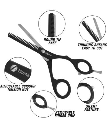Professional Hair Dressing Hair Cutting Clipers Grooming clipers Barber Hairdressers Set - Scissors Hair Thinning Shear Scissor Straight Razor Hair Comb Black - Buy Online on GoSupps.com