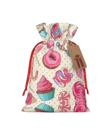 Colorful Lollipop Cupcake Donut Print Christmas Party New Year's Day Candy Wedding Valentine's Day Holiday Favors Christmas Gift Bag