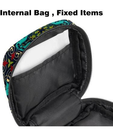 Shop Mandala-Green Menstruation Pad Bag with Zipper | Stylish Women's Napkin & Tampon Bags | Eco-Friendly & Psychedelic Design - Buy Online on GoSupps.com