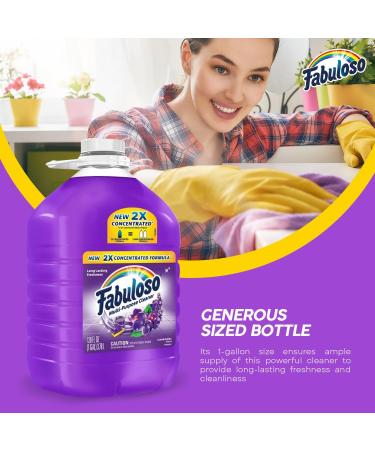 Fabuloso Multi-Purpose Cleaner 1 Gallon - Lavender Scent 2x Concentrated Formula for Floors Counters & Windows - Includes PD Ship Safe Bag | International Shipping Available - Buy Online on GoSupps.com