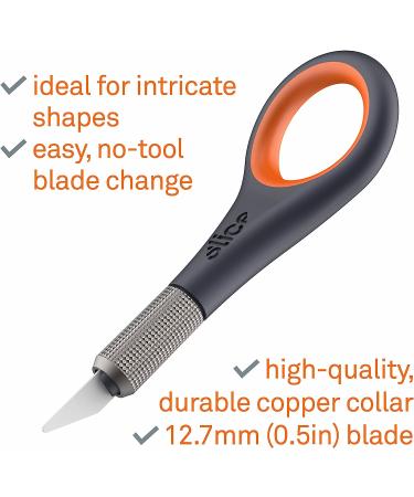 Slice 10580 Precision Knife - Finger-Friendly Handle for Detailed Cuts - Long-Lasting Black Blade - 1 Pack - Buy Online on GoSupps.com