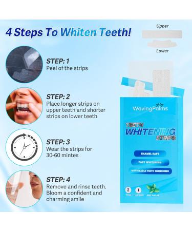 Waving Palms Teeth Whitening Strips - 28 Professional Blue Teeth Whitening Strips for a Bright Smile | Fast International Shipping - Buy Online on GoSupps.com