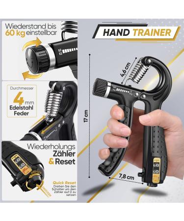 Strabozz Hand Trainer Set - Finger Grip Trainer 5-60kg | Occupational Therapy & Forearm Training Device - Buy Online on GoSupps.com