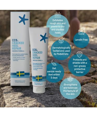 CCS Cracked Heel Repair Balm 125ml - Visible Results in 3 Days | 25% Urea & Lactic Acid | Clinically Tested for Very Dry Feet - Buy Online on GoSupps.com