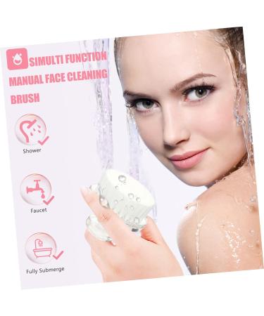 Housoutil Cleansing Brush Silicone Facial Cleaning Brush Electric Clean Face Wash Electric Face Scrubber Pore Cleaner Face Cleaning Brush Cleaning Scrubber Pp White Makeup Remover Brush Deep - Buy Online on GoSupps.com