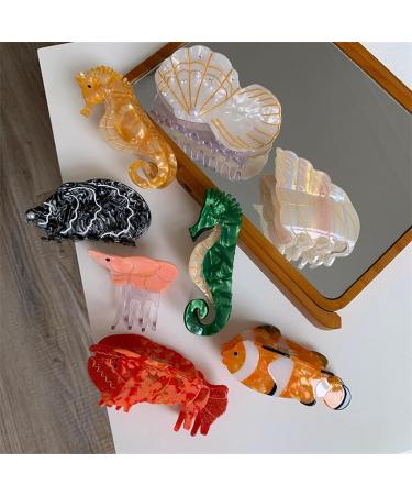 W-LOVNEST Elegant Hair Clips Large Marine Animals Hair Claw Clip -Slip Cute Strong Hold Catch Barrettes Hair Styling Tool Crayfish - Buy Online on GoSupps.com