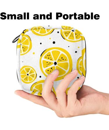 Javenproeqt Portable Women's Binding Bags | Menstrual Cup Pocket & Pads | Cute Lemon Pattern - Ideal for Teen Girls & First Periods - Buy Online on GoSupps.com
