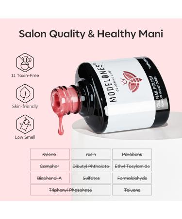 Modelones Jelly Gel Nail Polish 15ML Jelly Pink Translucent Sheer Nude Colors Neutral Skin Tone Gel Polish Milky Clear Ice Pink Soak off UV LED Cured at Home Salon DIY French Manicure Nails Art Jelly Neutral Pink - Buy Online on GoSupps.com