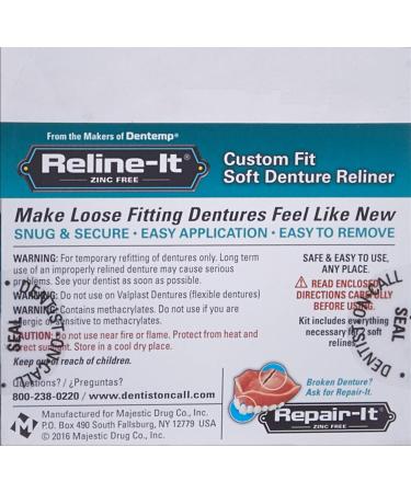 D.O.C. Reline-It Advanced Denture Reliner Kit 1 - Restore Comfort with Precision Fit - Buy Online on GoSupps.com