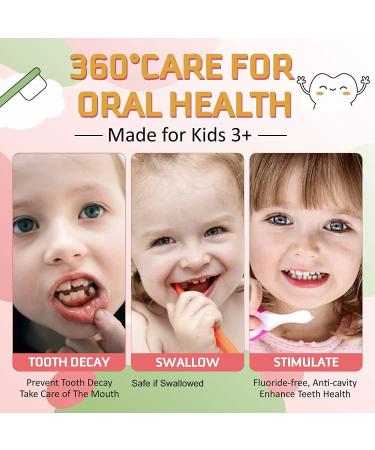 Kids Anti-Cavity Foam Toothpaste with Low Fluoride for Ages 3+, Strawberry & Watermelon Flavors - 360 Mouth Care Pack - Buy Online on GoSupps.com